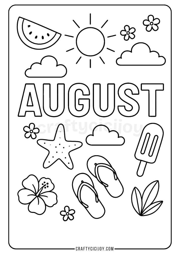 August Coloring Sheets (Free Printable PDFs) 9 August Coloring Pages 3