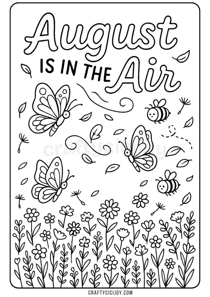 August Coloring Sheets (Free Printable PDFs) 10 August Coloring Pages 4