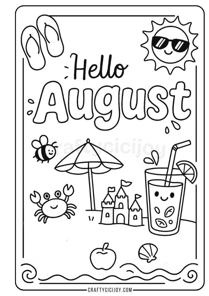 August Coloring Sheets (Free Printable PDFs) 11 August Coloring Pages 5