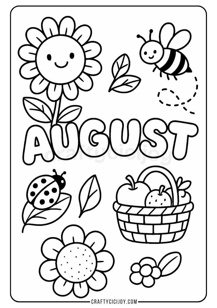 August Coloring Sheets (Free Printable PDFs) 12 August Coloring Pages 6