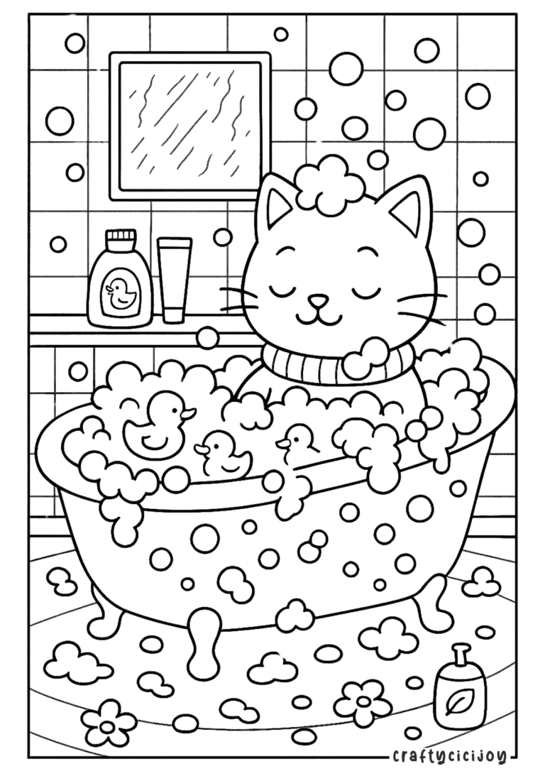 cat coloring page