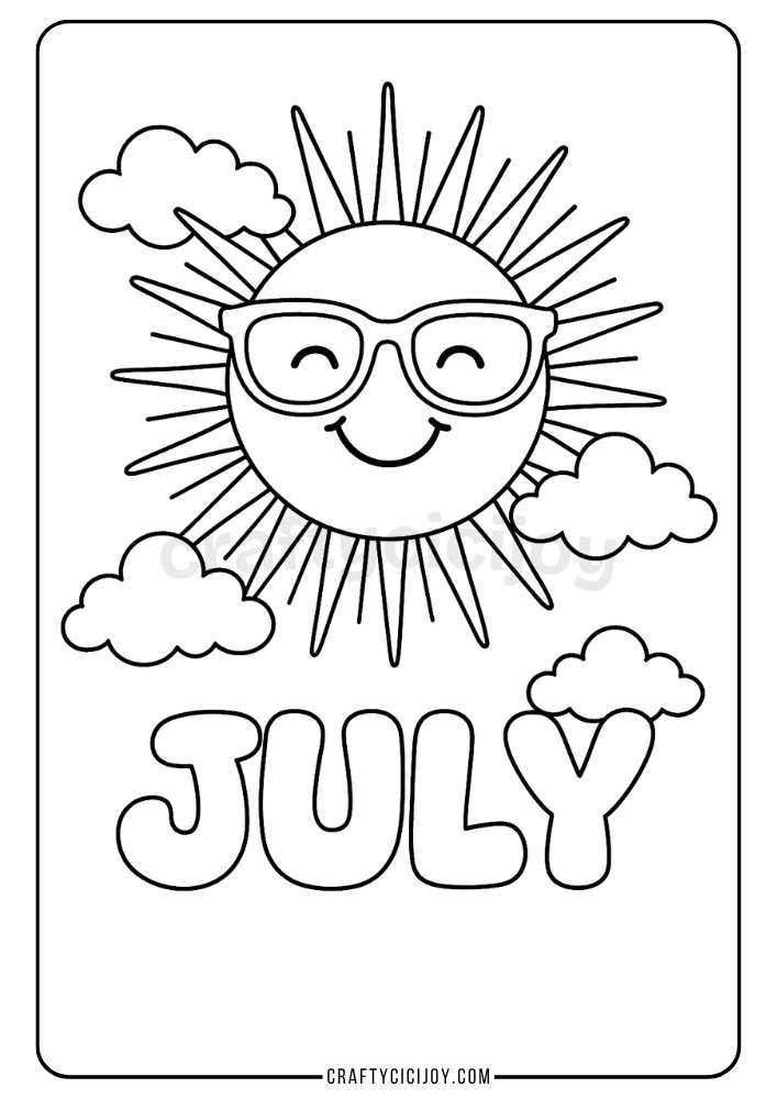July Coloring Pages