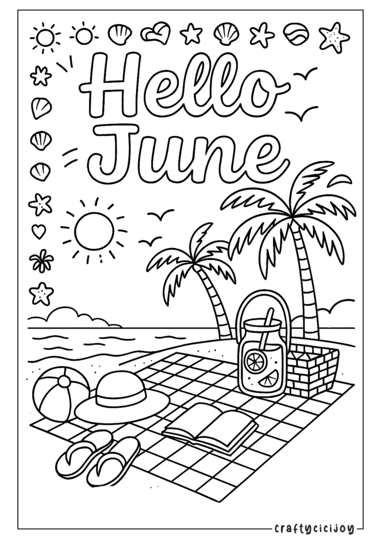 june coloring page