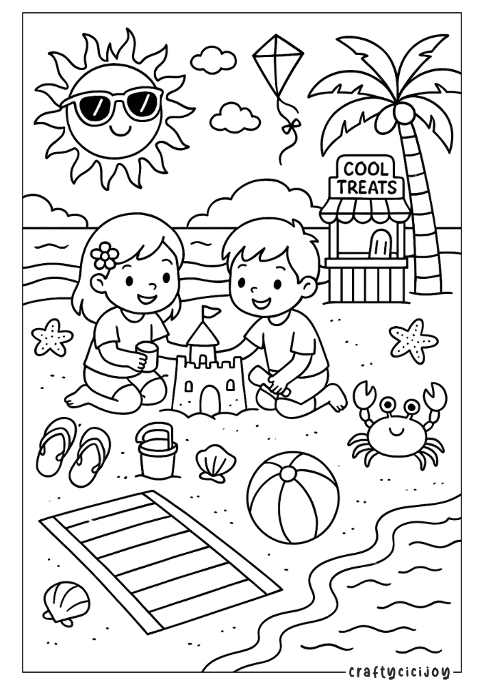 Summer Coloring Sheets for Kids