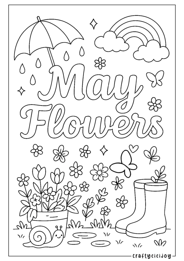 May Coloring Sheets