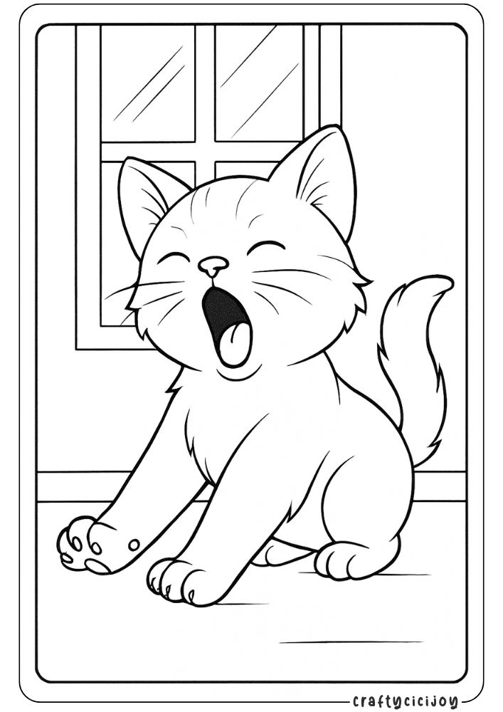 Kitten Coloring Sheets (Free PDF Printables) 10 9