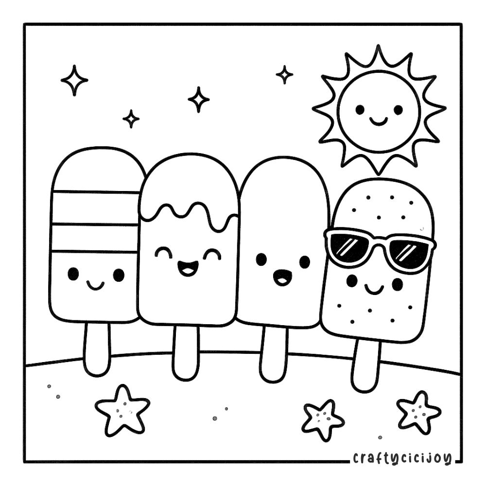 Cute Summer Coloring Sheets (15 Free PDF Printables) 10 Cute Summer Coloring Sheets 10