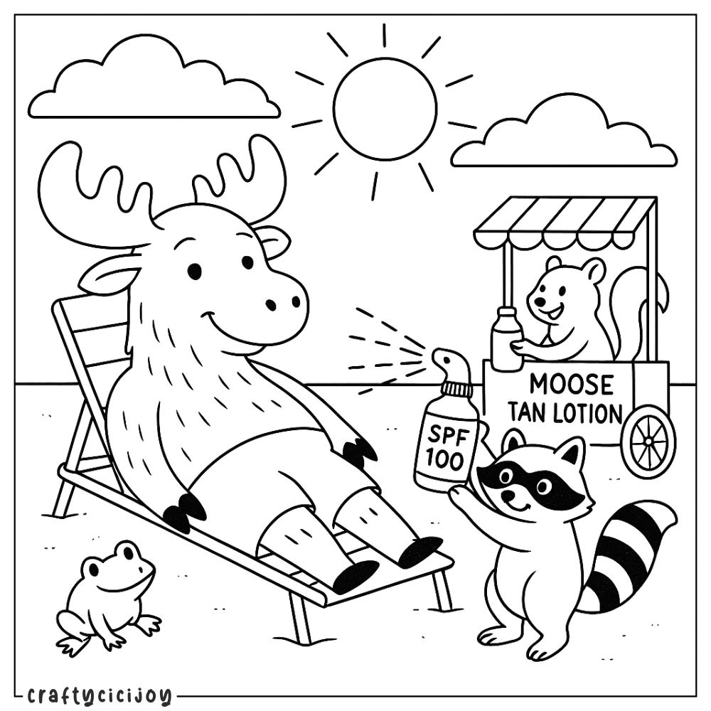 Cute Summer Coloring Sheets (15 Free PDF Printables) 3 Cute Summer Coloring Sheets 3