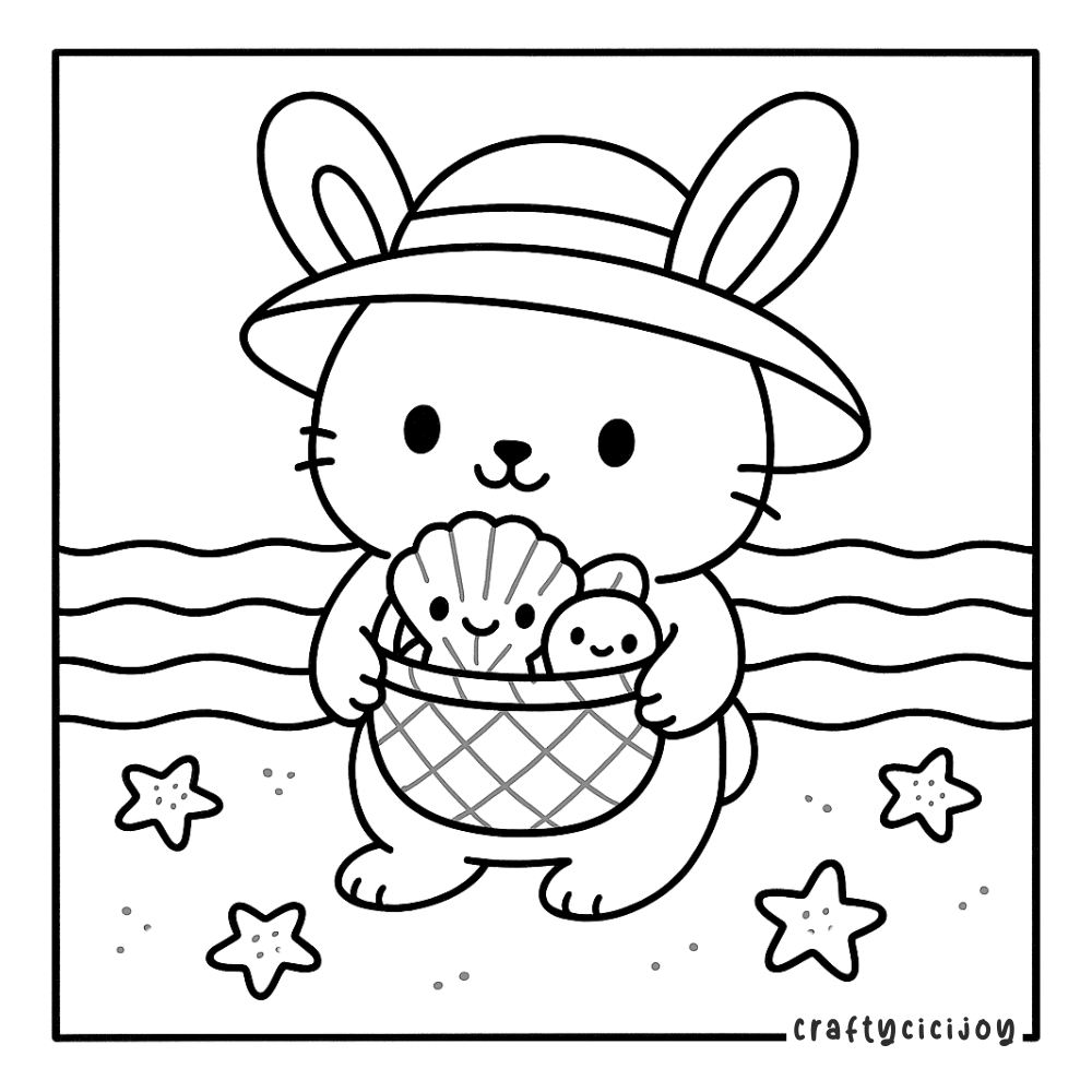 Cute Summer Coloring Sheets (15 Free PDF Printables) 9 Cute Summer Coloring Sheets 9