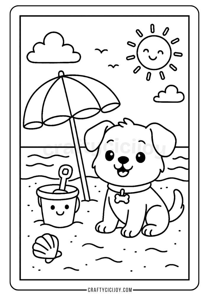 Beach Coloring Pages (10 Free Printable PDFs) 10 Beach Coloring Pages 11