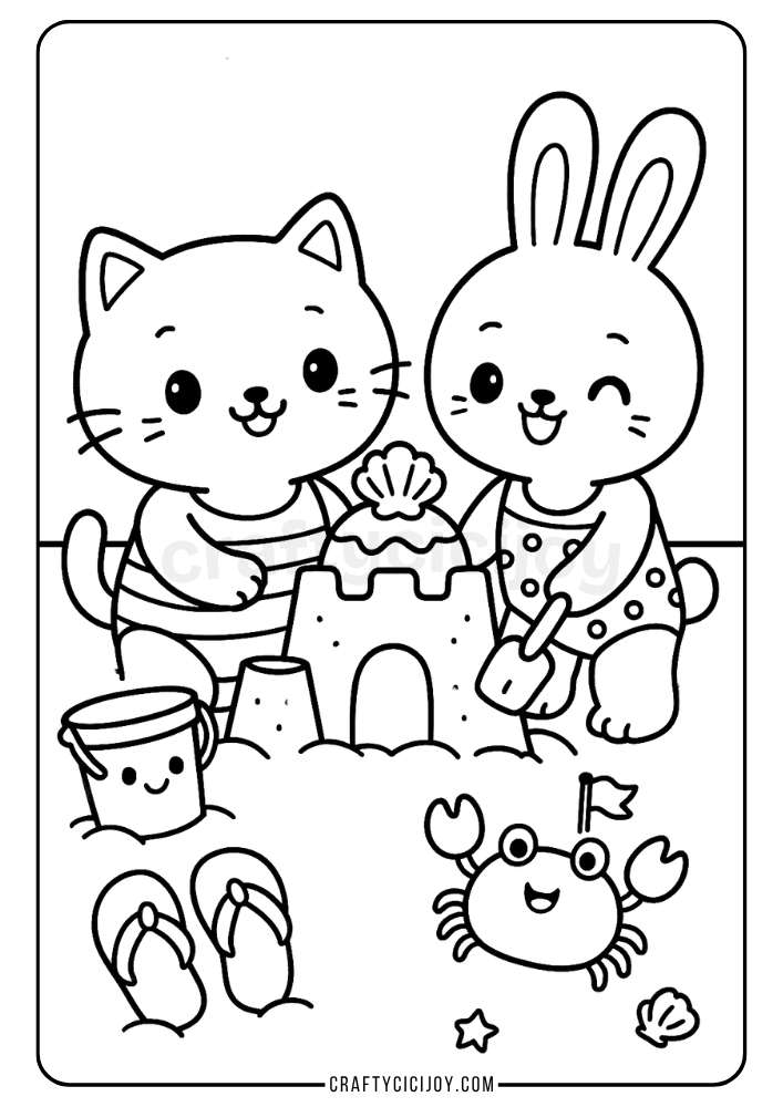 Beach Coloring Pages (10 Free Printable PDFs) 5 Beach Coloring Pages 6