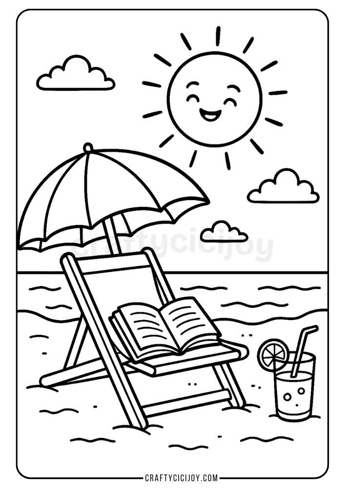 Beach Coloring Pages (10 Free Printable PDFs) 6 Beach Coloring Pages 7