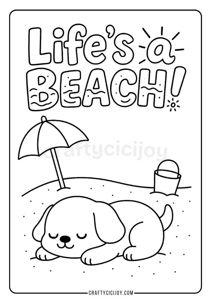 Beach Coloring Pages (10 Free Printable PDFs) 11 Beach Coloring Pages