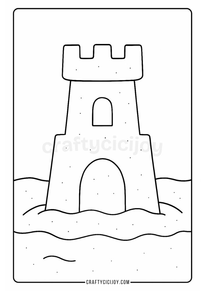 Sandcastle Coloring Page 10
