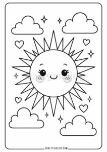 Sunshine Coloring Pages (8 Free Cute Printable PDFs)