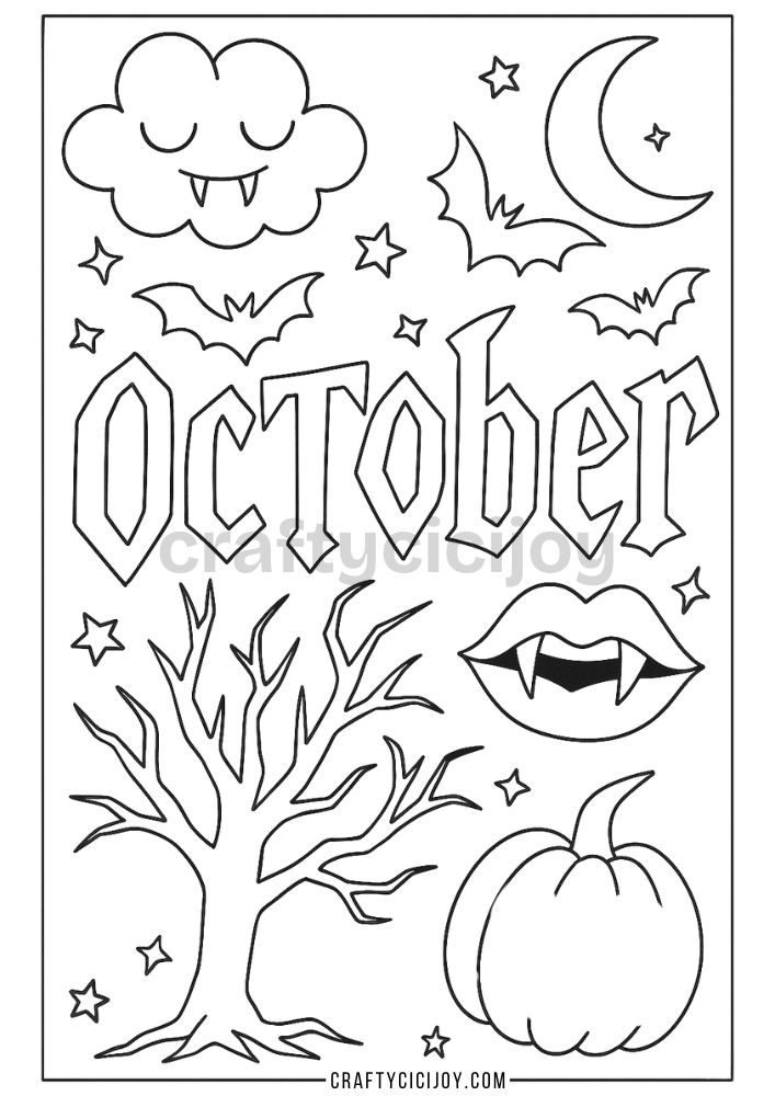 October Coloring Pages (12 Free Printable PDFs) 1 october coloring pages