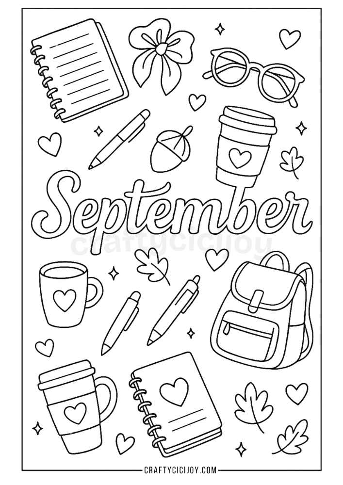 september coloring pages