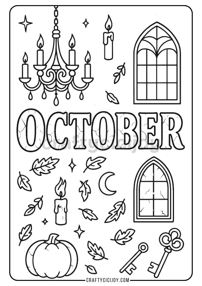 October Coloring Pages (12 Free Printable PDFs) 10 10 1