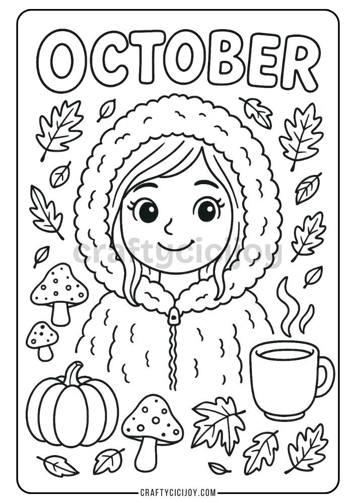 October Coloring Pages (12 Free Printable PDFs) 3 3 2