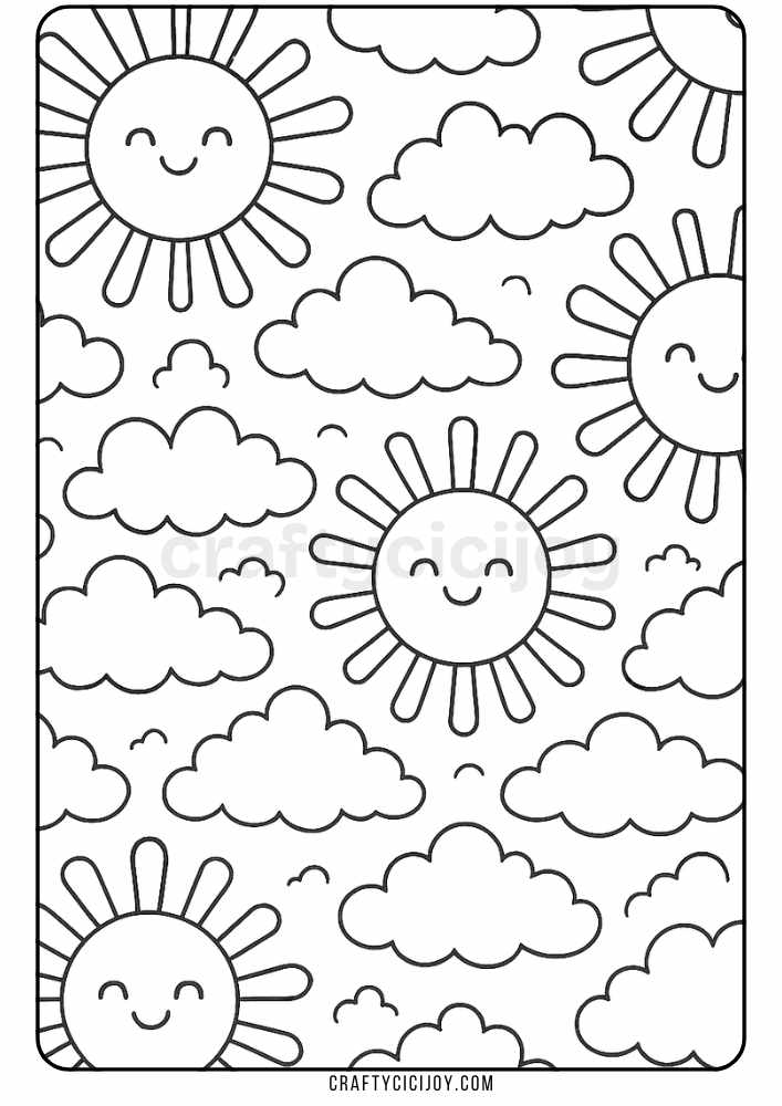 sunshine coloring page