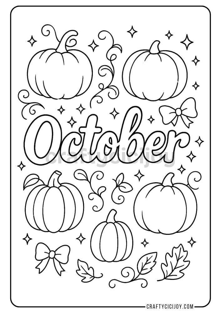 October Coloring Pages (12 Free Printable PDFs) 4 4 2