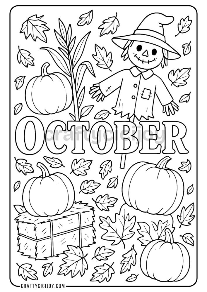 October coloring page