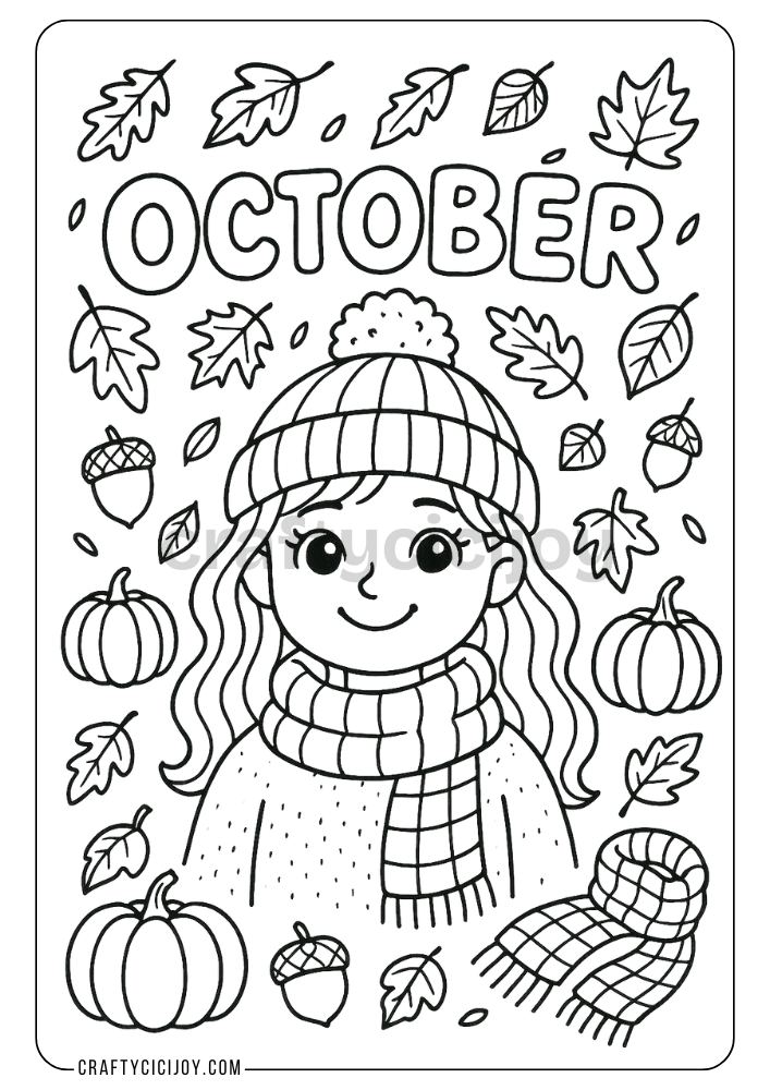 October Coloring Pages (12 Free Printable PDFs) 7 7 2