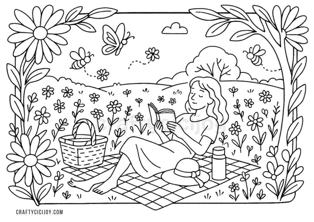 Cozy Summer Coloring Pages (10 Free Printable PDFs) 9 Cozy Summer Coloring Pages 11