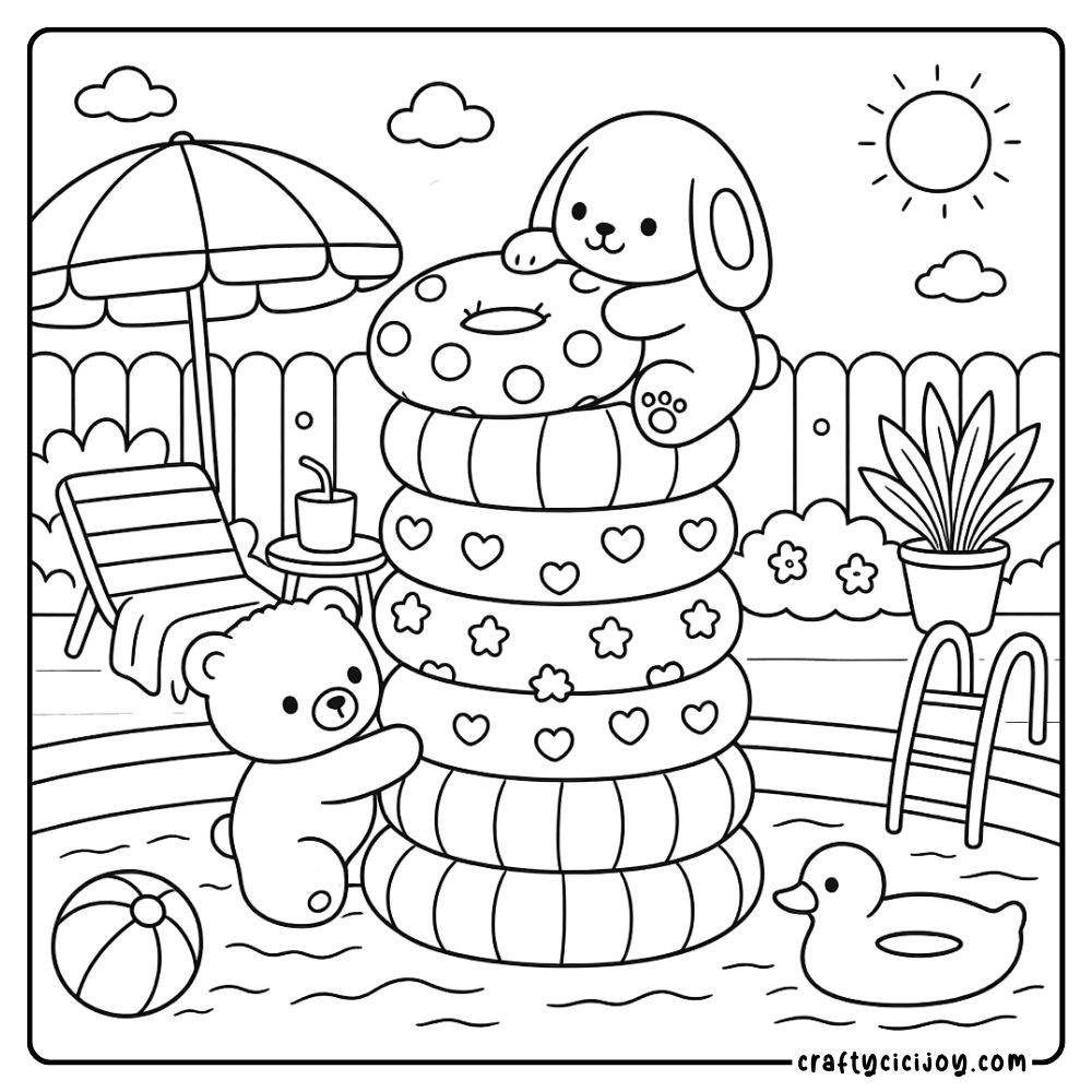 Cozy Summer Coloring Pages 21