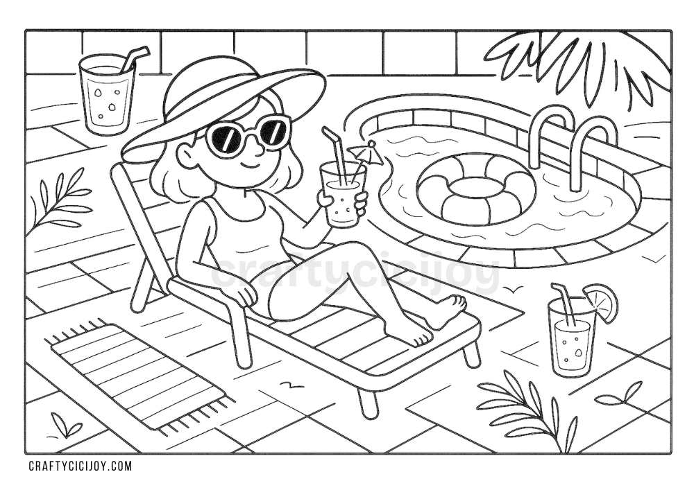Cozy Summer Coloring Pages (10 Free Printable PDFs) 5 Cozy Summer Coloring Pages 6