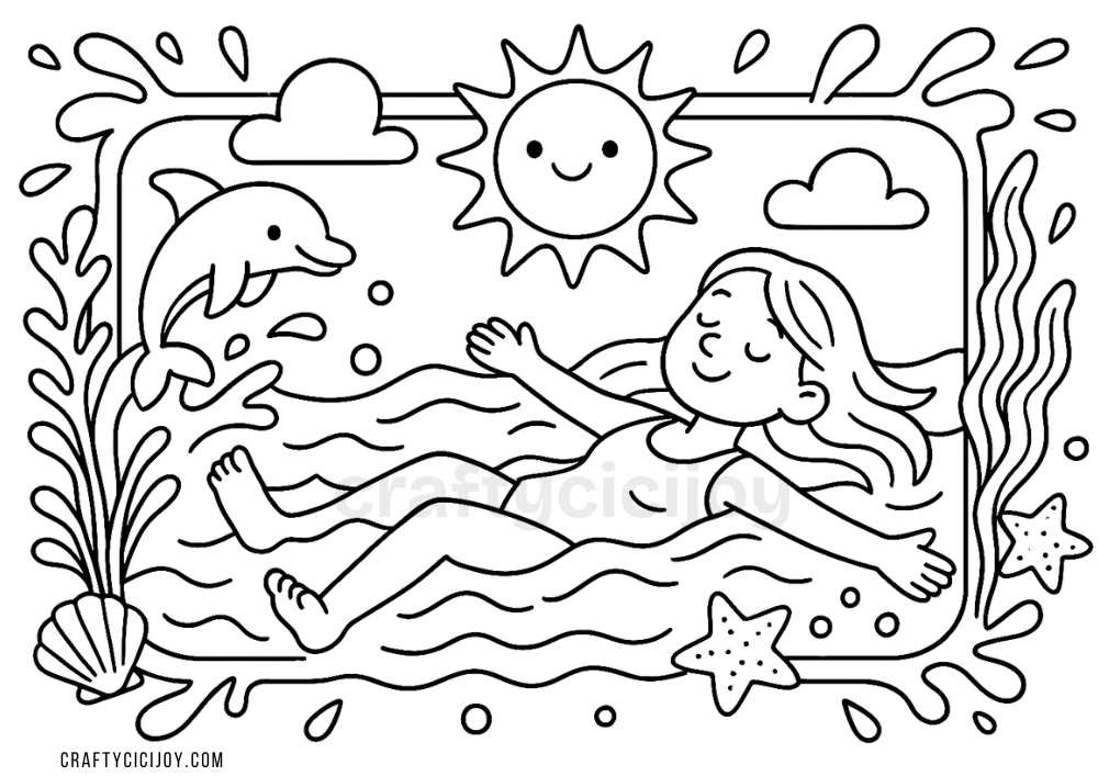 Cozy Summer Coloring Pages (10 Free Printable PDFs) 4 Cozy Summer Coloring Pages 7