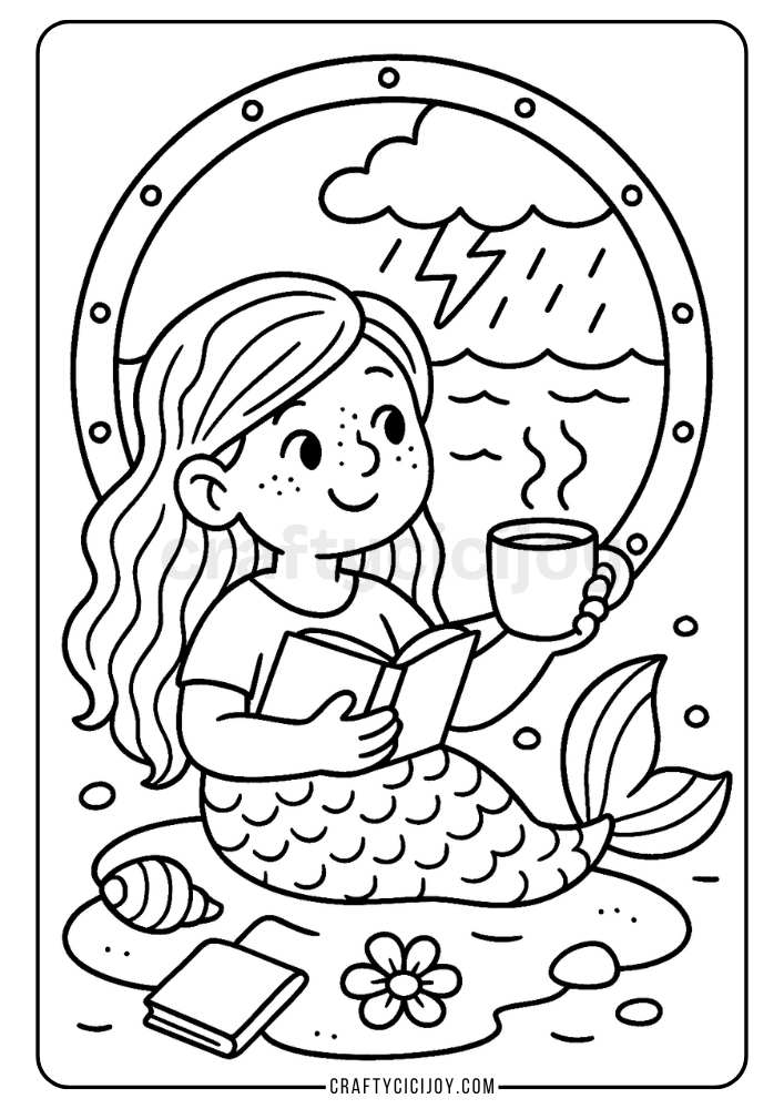 Mermaid Coloring Page 14