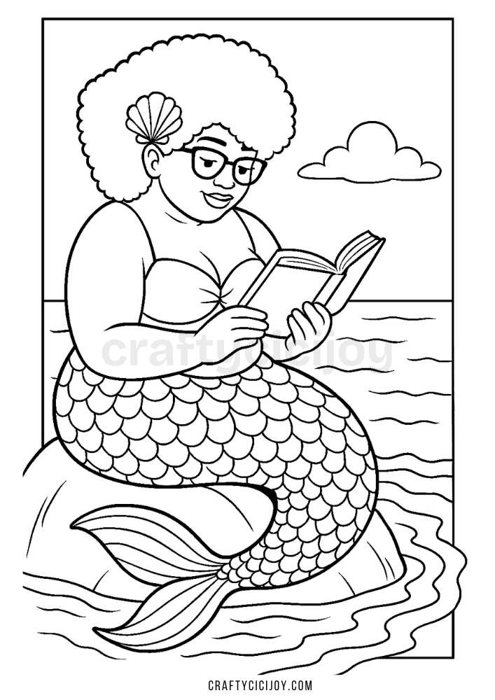 Mermaid Coloring Page 17