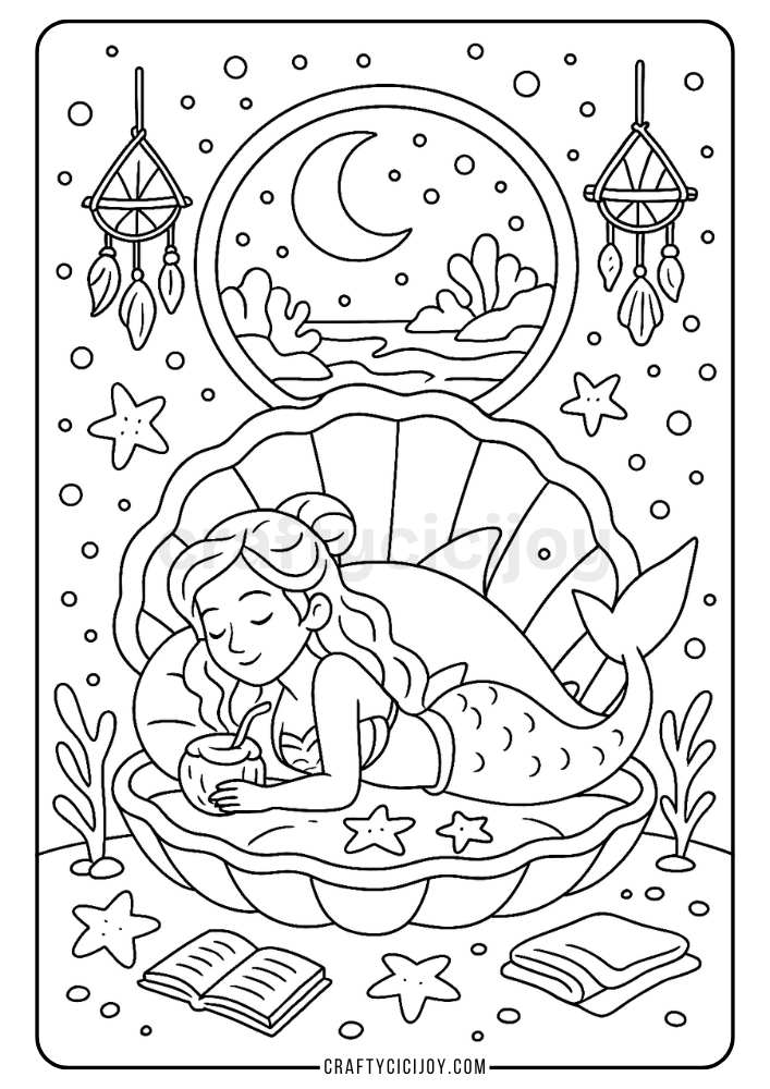 mermaid coloring pages
