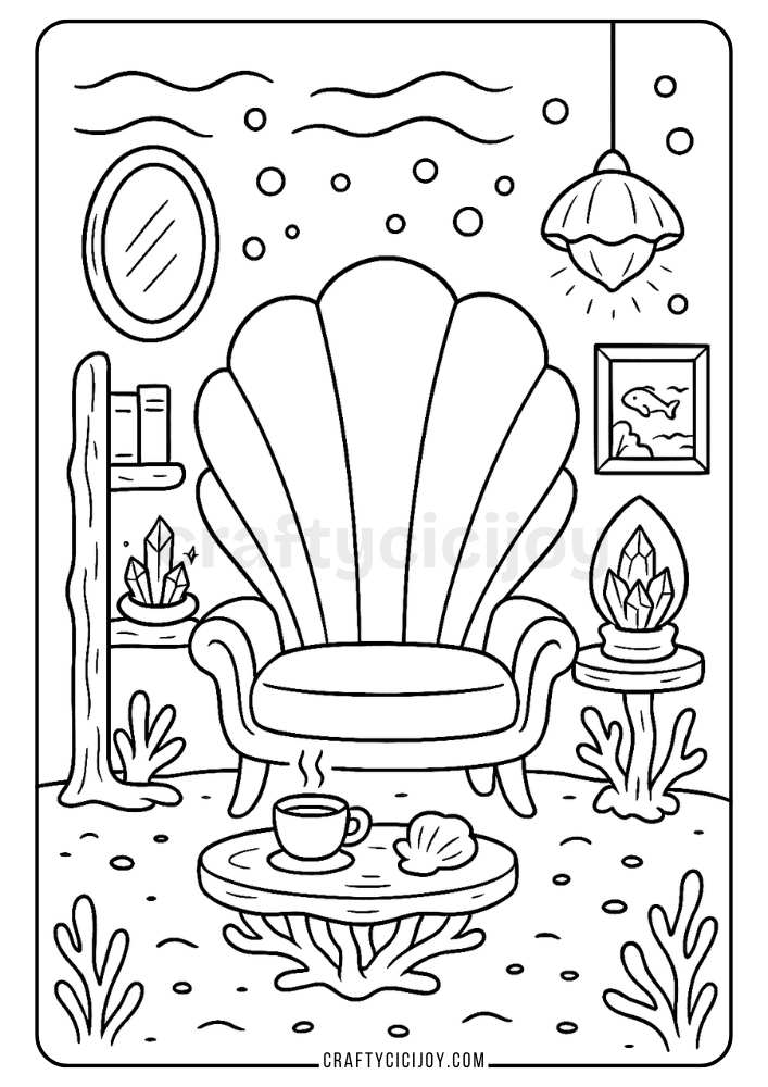 Mermaid Coloring Page 5