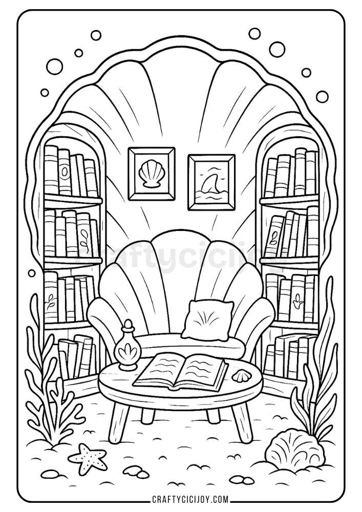 Mermaid Coloring Page 7