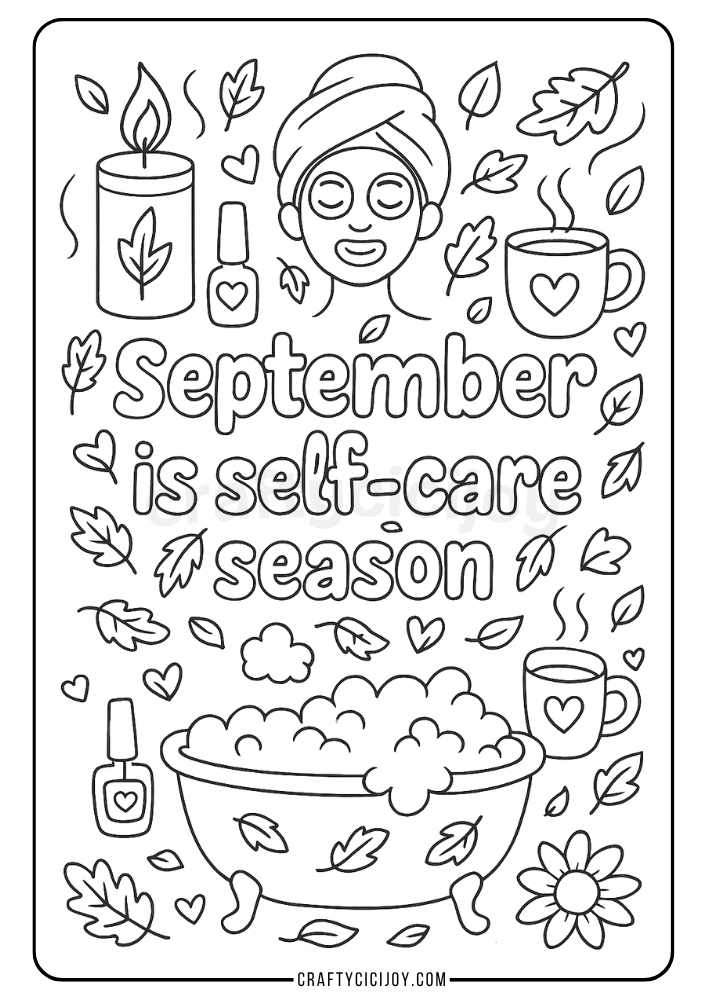 September Coloring Pages