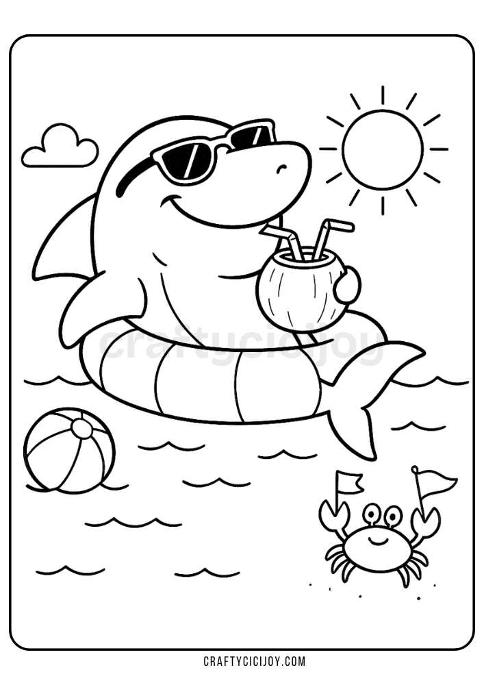 Shark Coloring Pages (15 Free Printable PDFs) 10 Shark Coloring Page 11