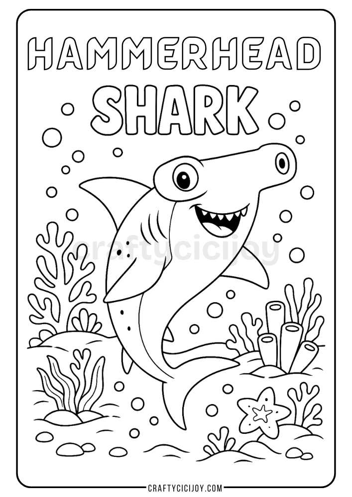 Shark Coloring Pages (15 Free Printable PDFs) 14 Shark Coloring Page 15