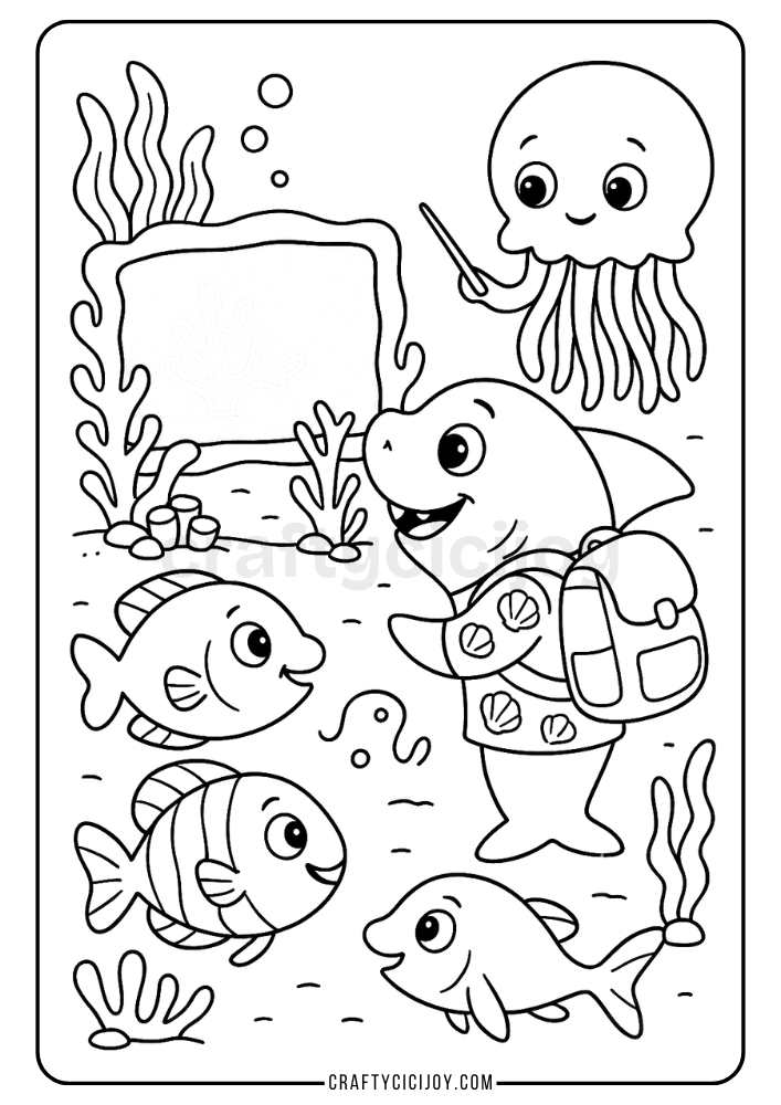 Shark Coloring Pages (15 Free Printable PDFs) 2 Shark Coloring Page 3