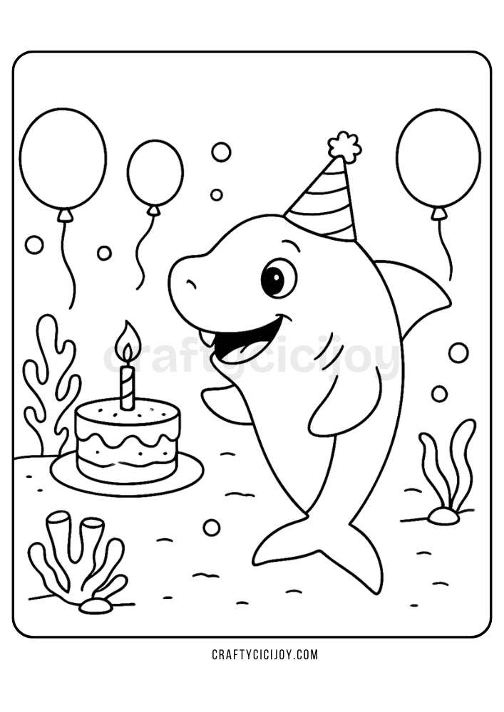 Shark Coloring Pages (15 Free Printable PDFs) 4 Shark Coloring Page 4