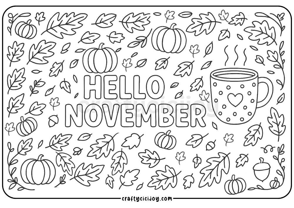 November Coloring Sheets (10 Free Printable PDFs) 7 1 5