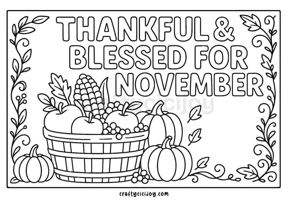 November Coloring Sheets (10 Free Printable PDFs) 8 2 5