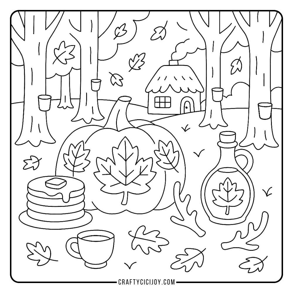 cozy fall coloring pages