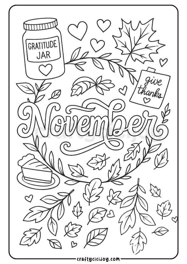 November Coloring Sheets (10 Free Printable PDFs) 3 November coloring sheets