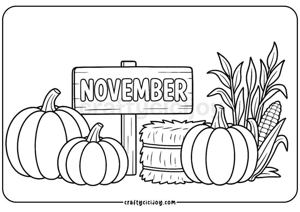 November Coloring Sheets (10 Free Printable PDFs) 10 4 5