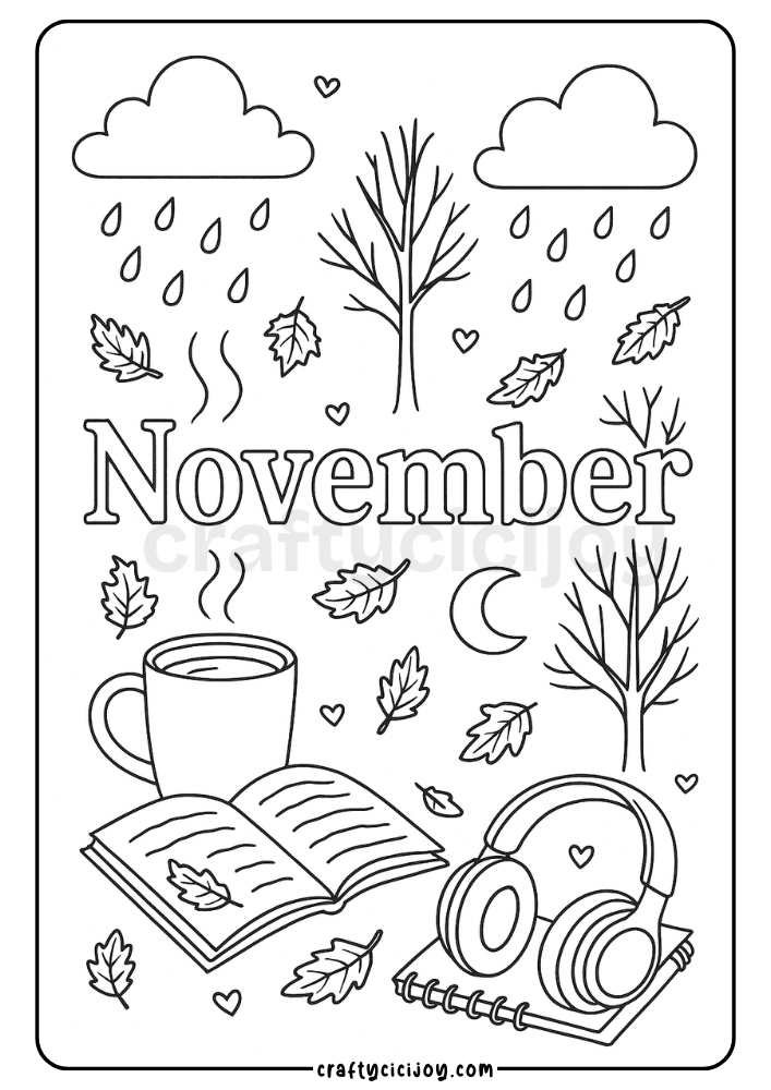 November Coloring Sheets (10 Free Printable PDFs) 5 5 4