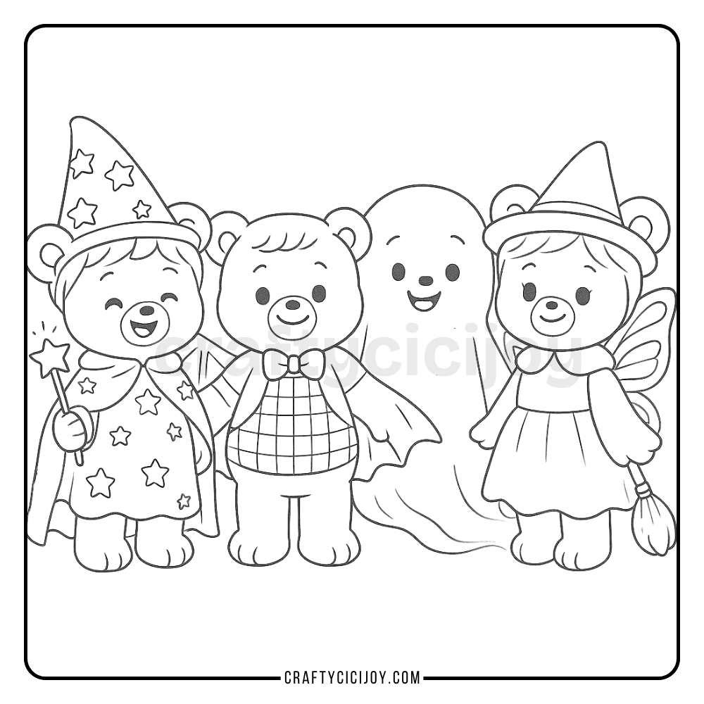 Free Cozy Halloween Coloring Pages (15 Printable PDFs) 8 8 1