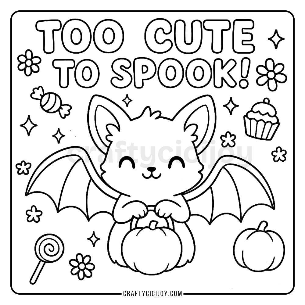 Free Cozy Halloween Coloring Pages (15 Printable PDFs) 9 9 1
