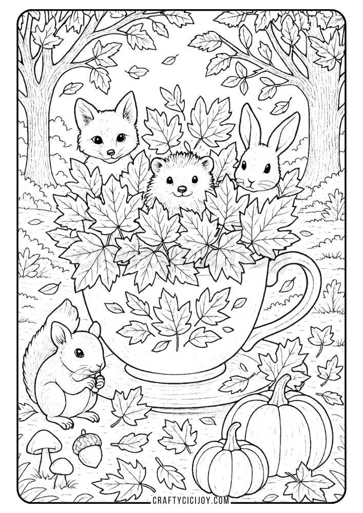 Adult Fall Coloring Pages 11
